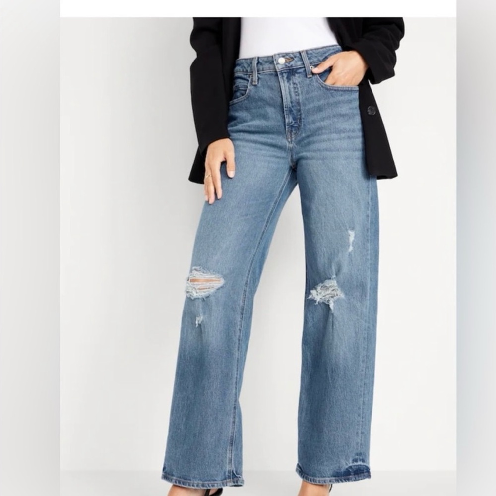 Old Navy extra high rise wide leg jean